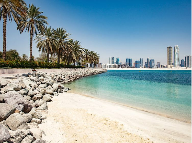 Al Mamzar Beach In Dubai Image