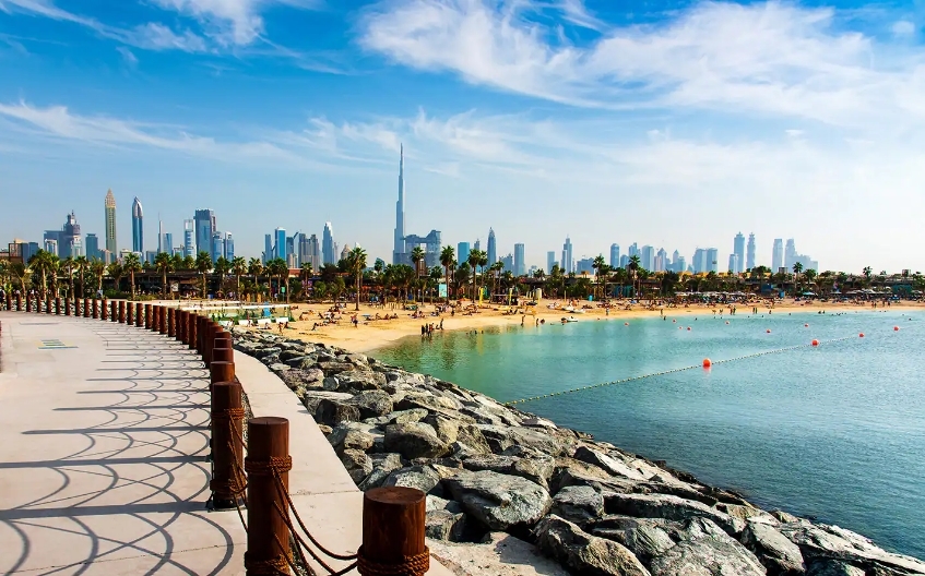 La Mer Beach In Dubai Image