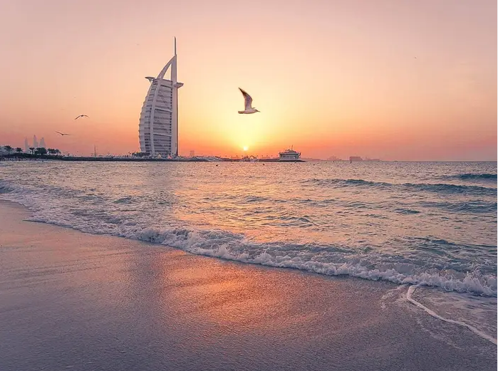 Sunset Beach In Dubai Image